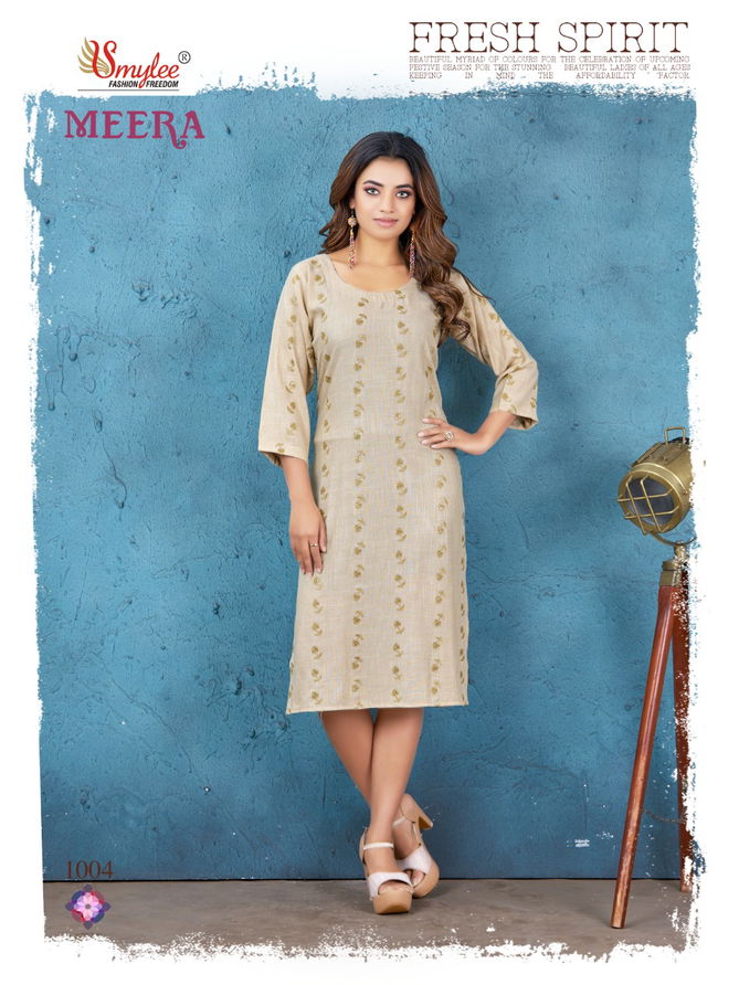 Rung Meera Rayon Fancy Stylish Regular Wear Kurtis Collection